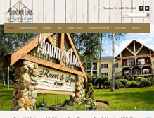 Tablet Screenshot of mountainedgeresort.com